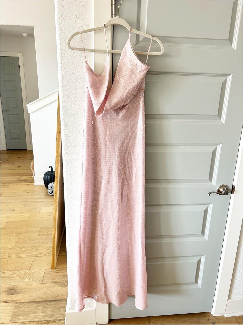 NWT SAU LEE Claudia Cowl-Neck Shine Sequin Maxi Dress - Picture 7 of 10